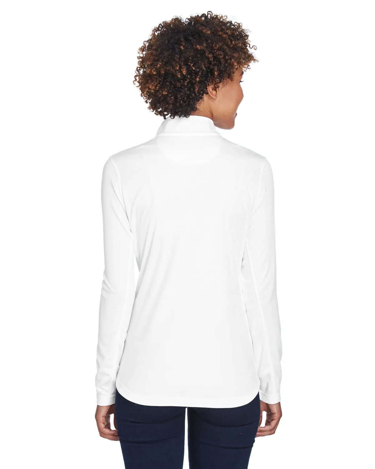 UltraClub Ladies Cool & Dry Sport Quarter-Zip Pullover