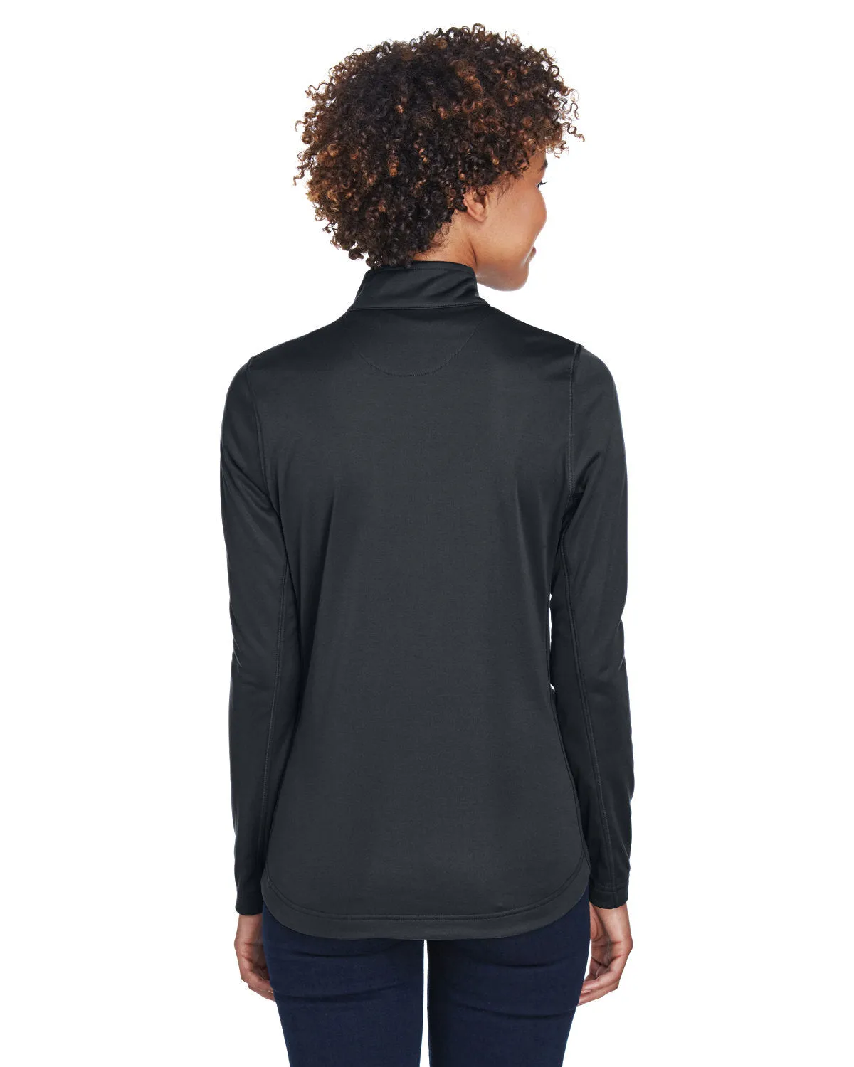 UltraClub Ladies Cool & Dry Sport Quarter-Zip Pullover