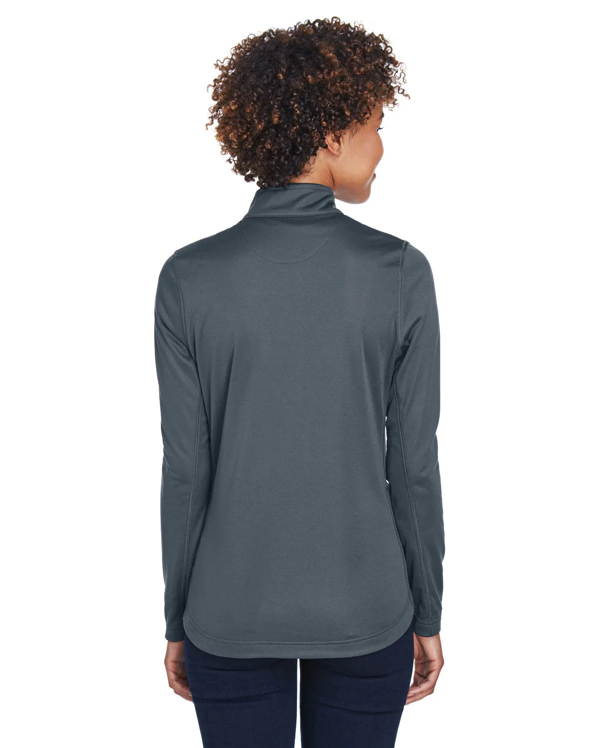 UltraClub Ladies Cool & Dry Sport Quarter-Zip Pullover