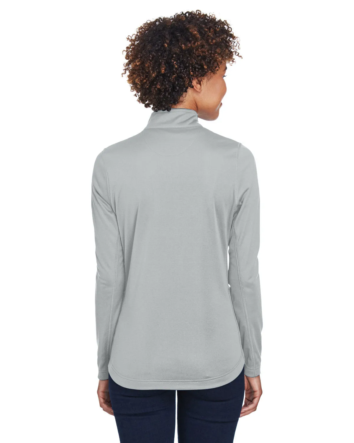 UltraClub Ladies Cool & Dry Sport Quarter-Zip Pullover