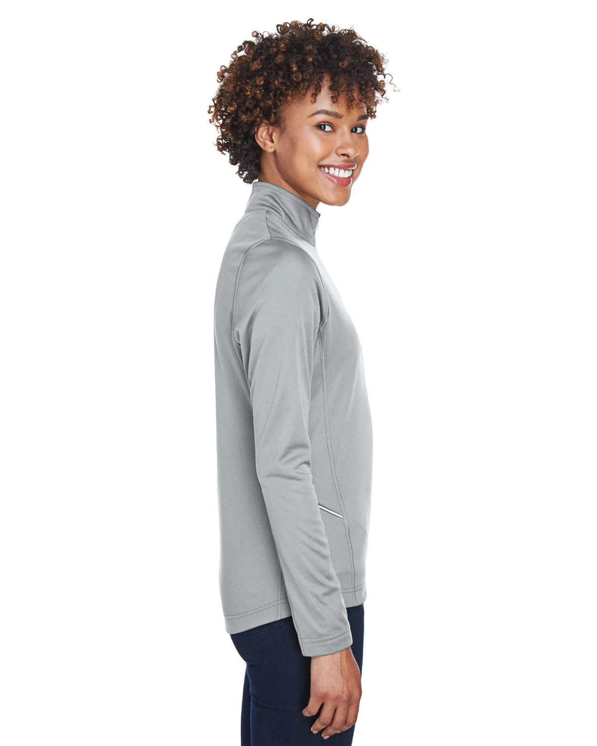 UltraClub Ladies Cool & Dry Sport Quarter-Zip Pullover