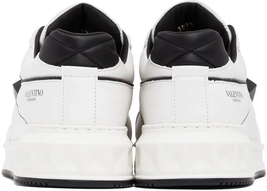 Valentino Garavani White & Black One Stud Sneakers