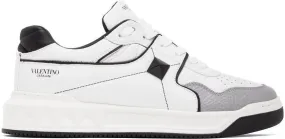 Valentino Garavani White & Black One Stud Sneakers