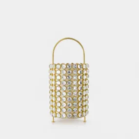 Vanina  Pirouette Bag in White Crystal