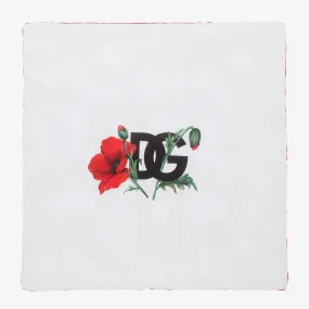 White Poppy Logo Baby Blanket (78cm)