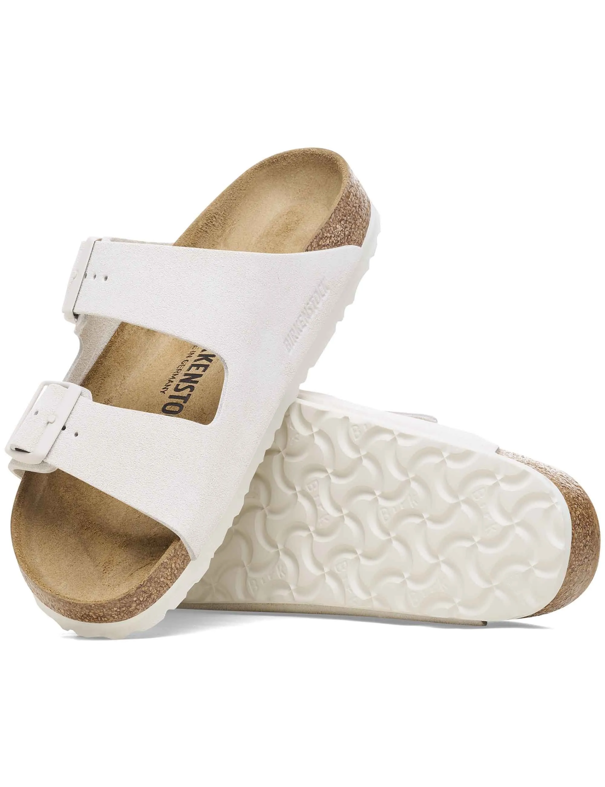 Women's Arizona Suede Sandals LEVE - Antique White (Narrow Fit)