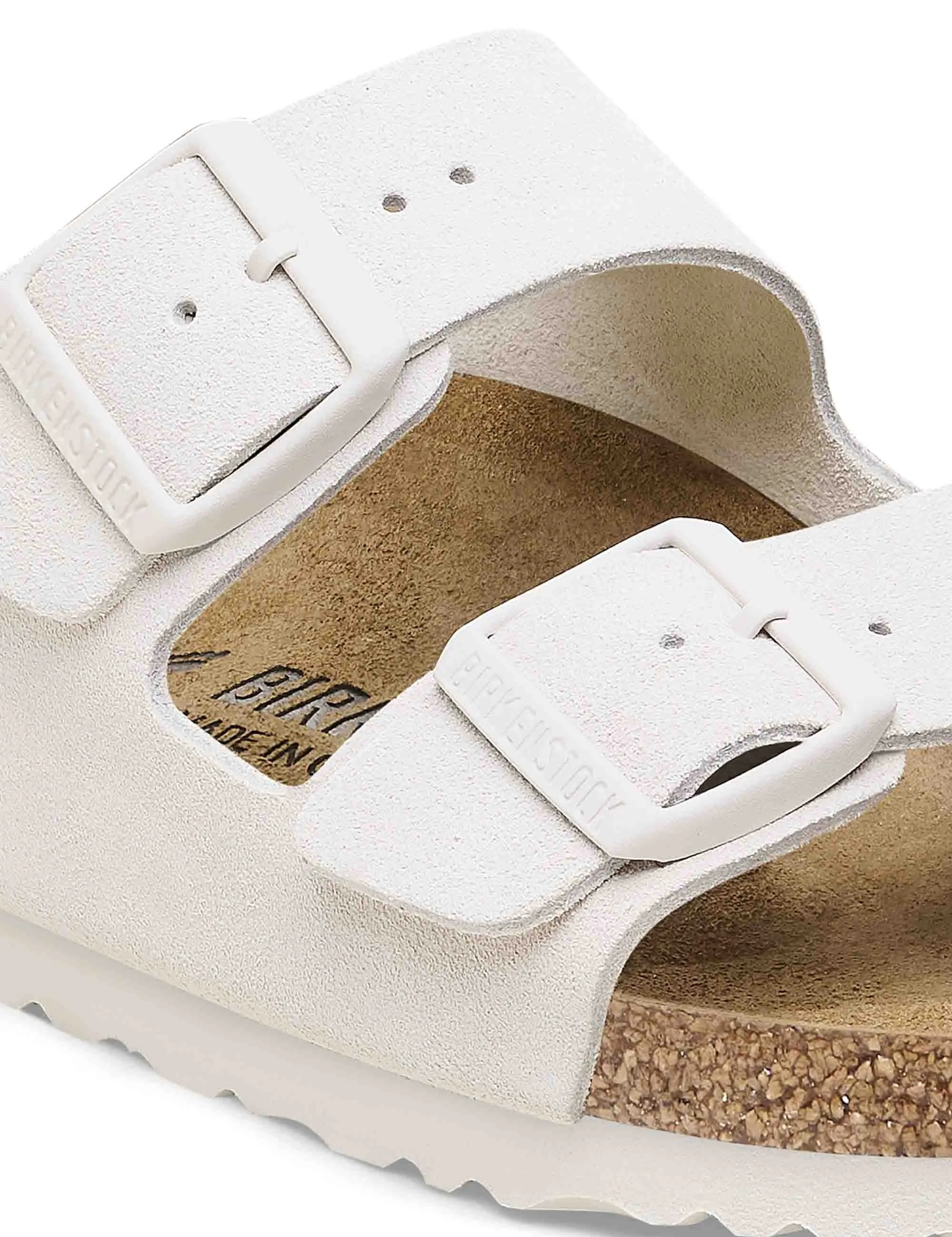 Women's Arizona Suede Sandals LEVE - Antique White (Narrow Fit)