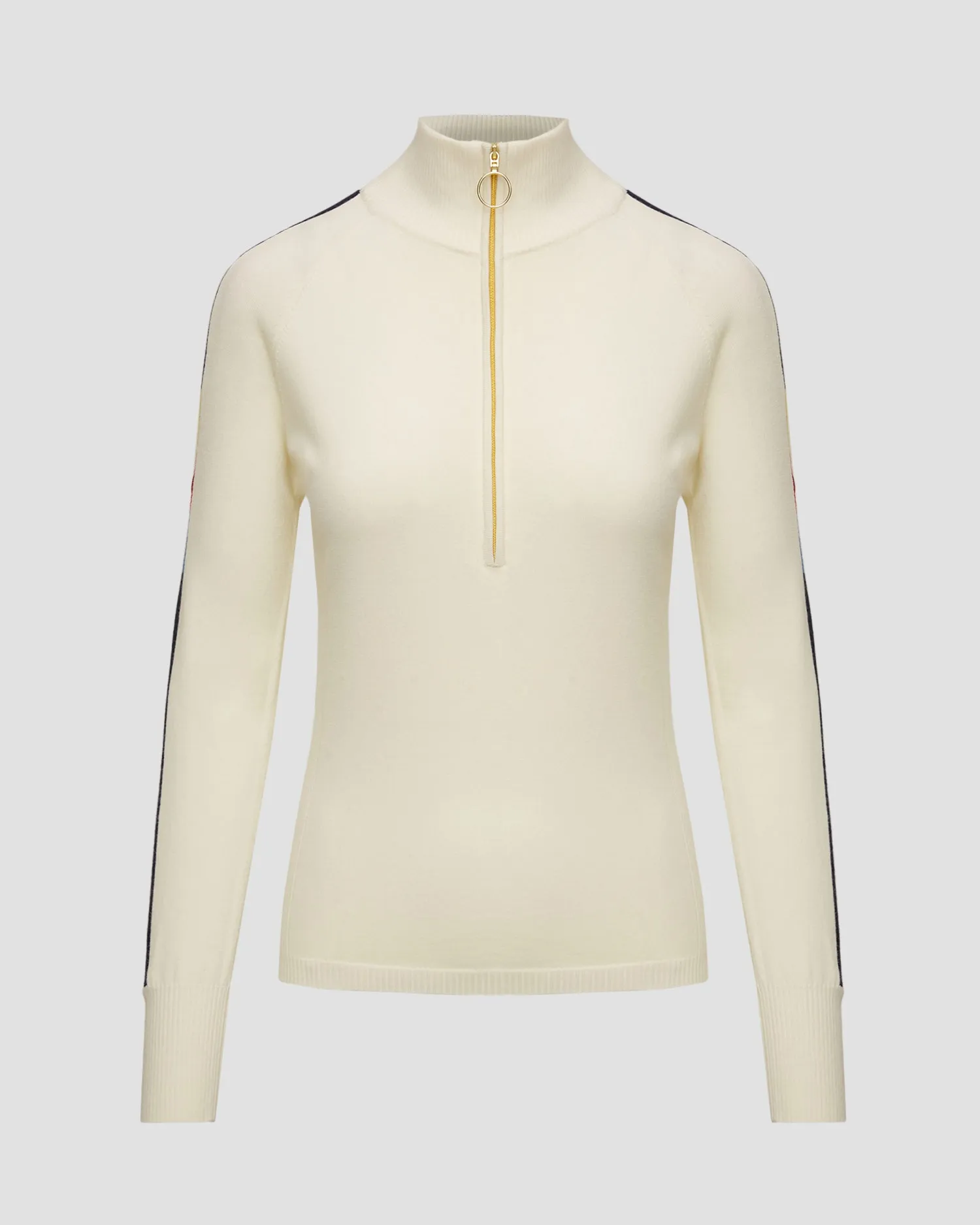 Women's white zip-up turtleneck by We Norwegians Varden 2023-75