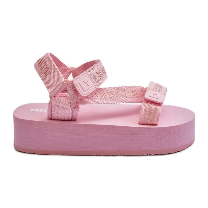 Women's Sandals on the Big Star Platform NN274A529 Pink