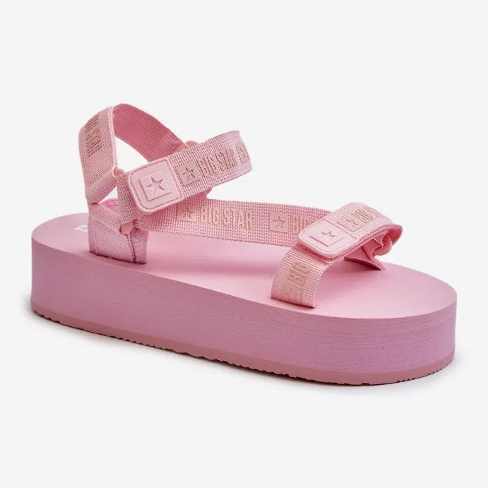 Women's Sandals on the Big Star Platform NN274A529 Pink