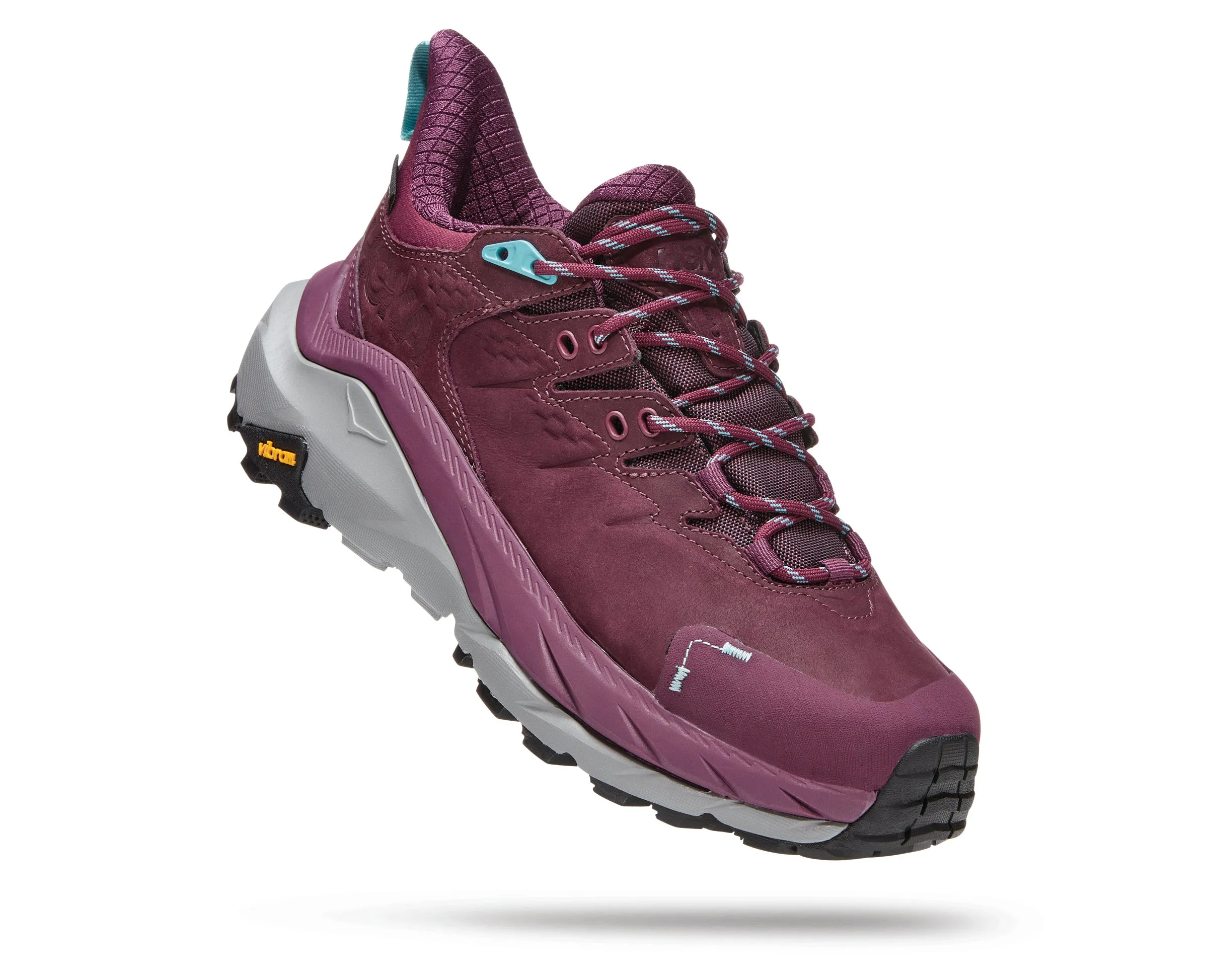 Women's Hoka Kaha 2 Low GTX Color: Grape Wine/ Coastal