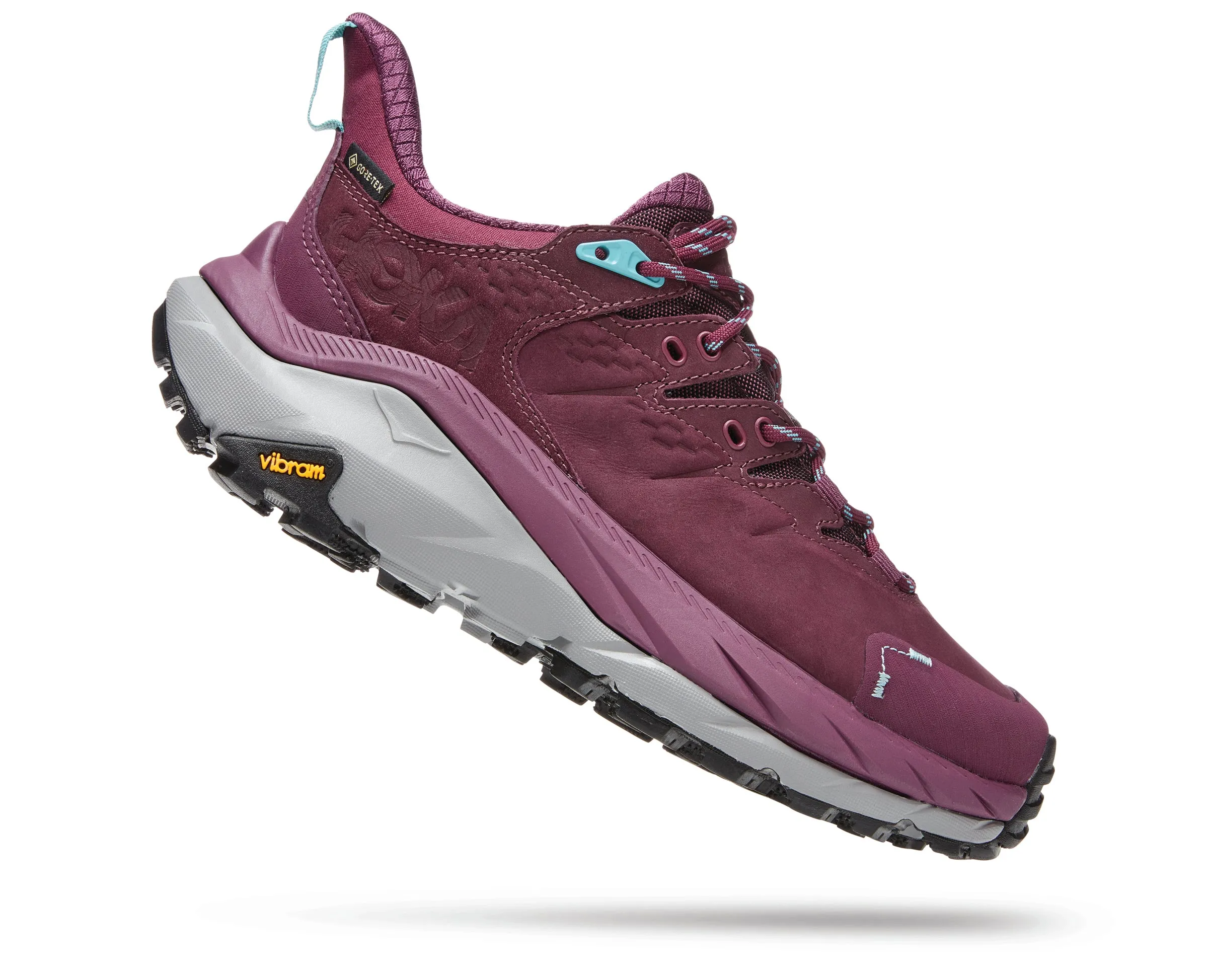 Women's Hoka Kaha 2 Low GTX Color: Grape Wine/ Coastal