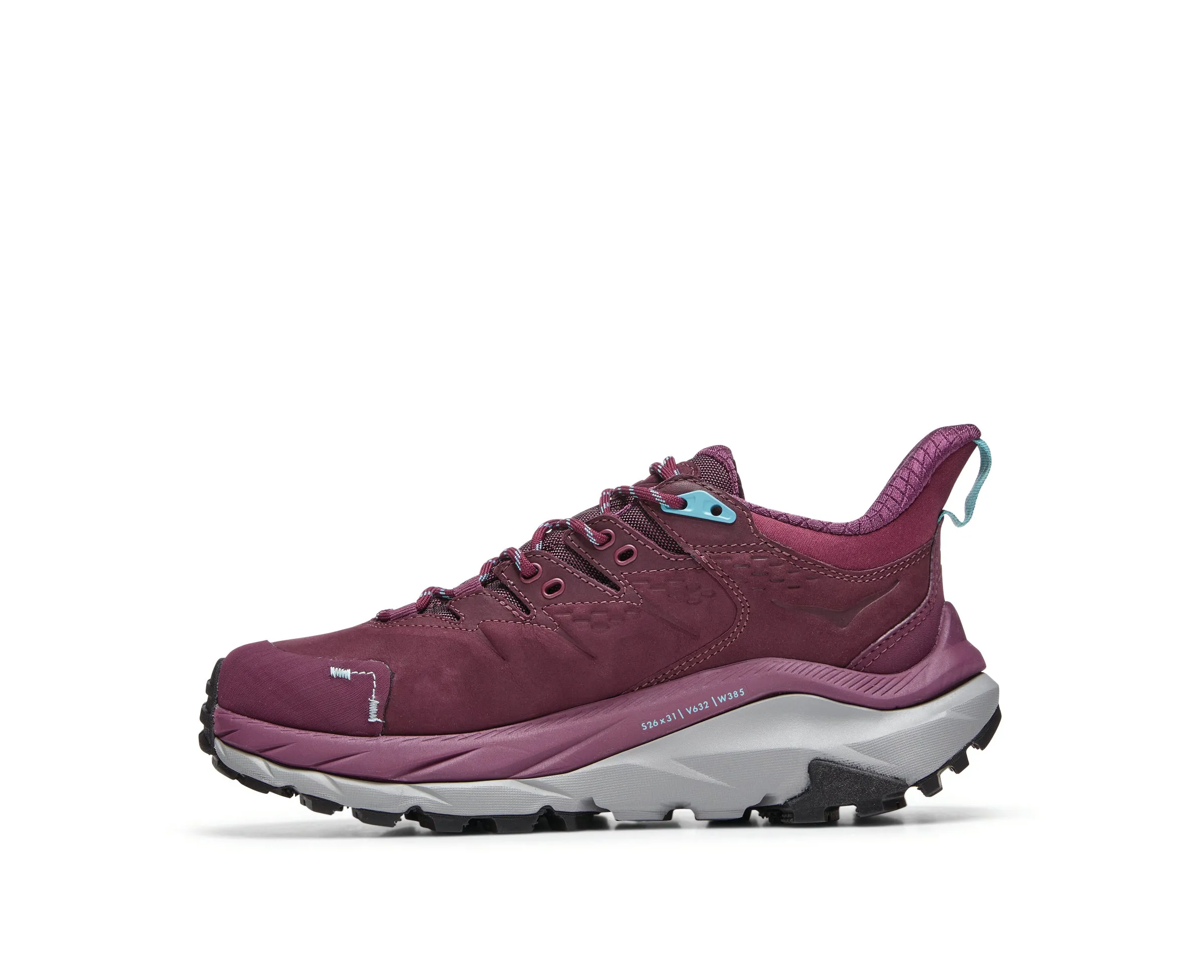 Women's Hoka Kaha 2 Low GTX Color: Grape Wine/ Coastal