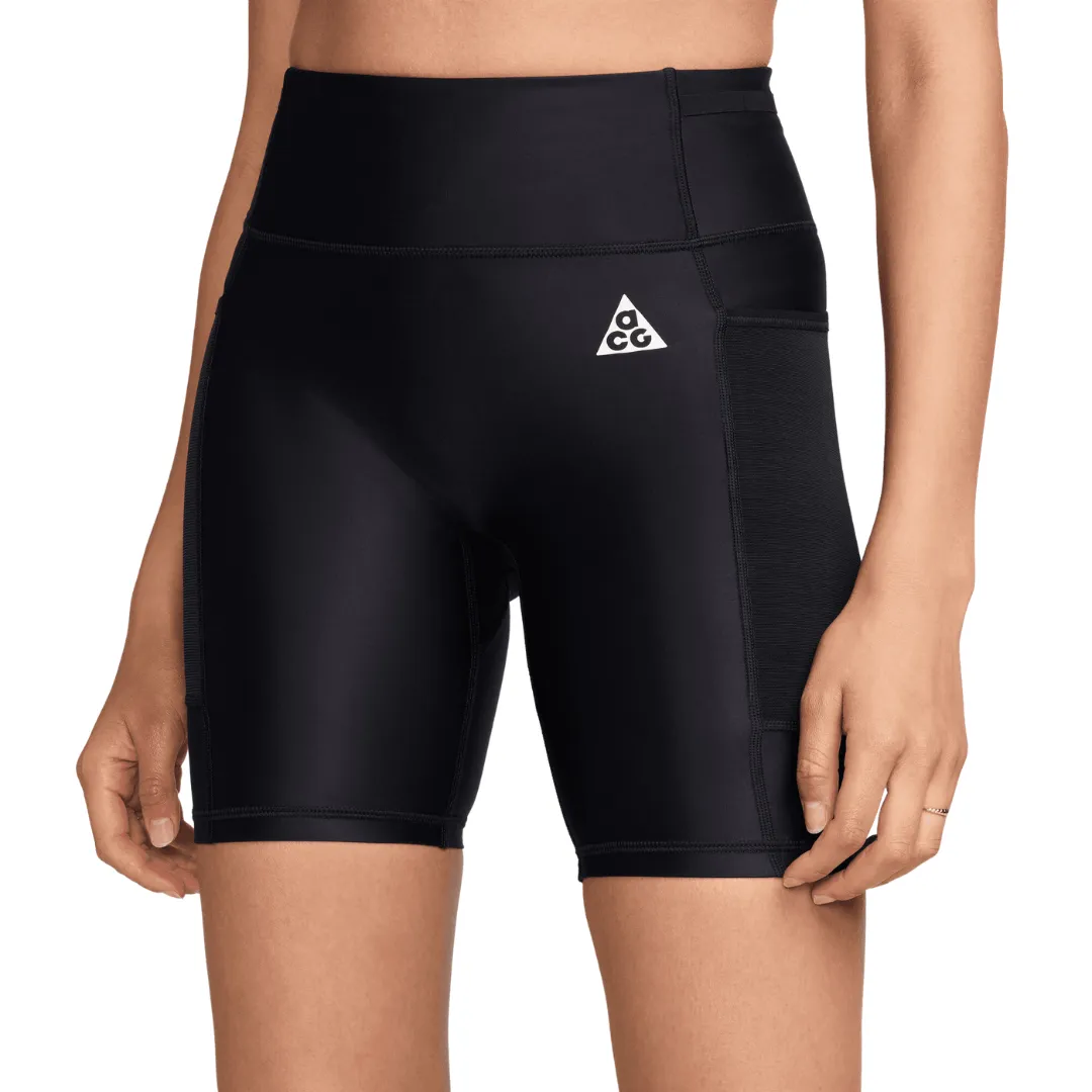 Women's Nike ACG White Rapids Biker Shorts - Black/Black/Summit White