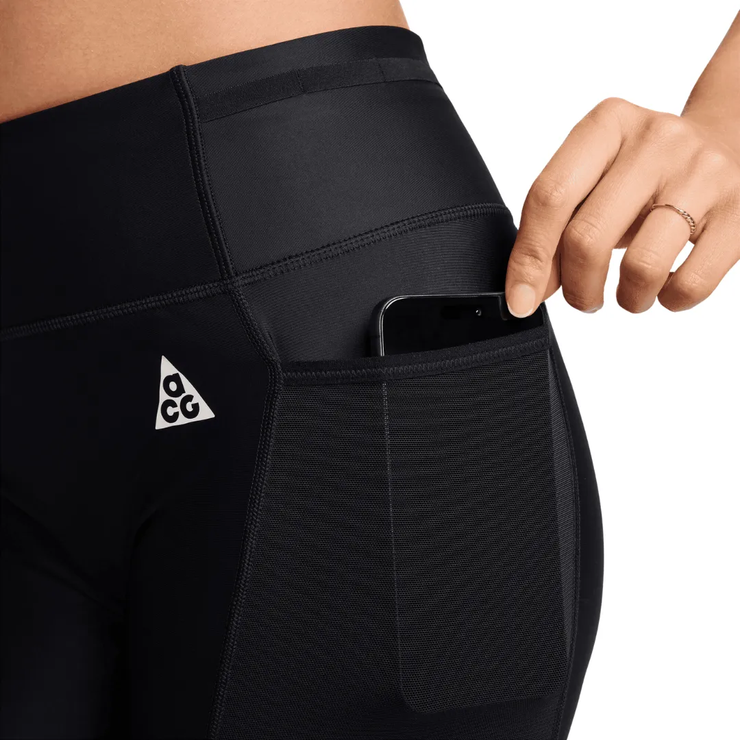 Women's Nike ACG White Rapids Biker Shorts - Black/Black/Summit White